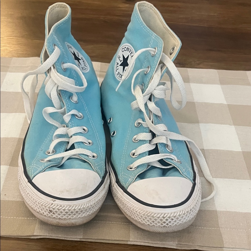 Converse Men’s Aqua High-Top Sneakers - Picture 3 of 4
